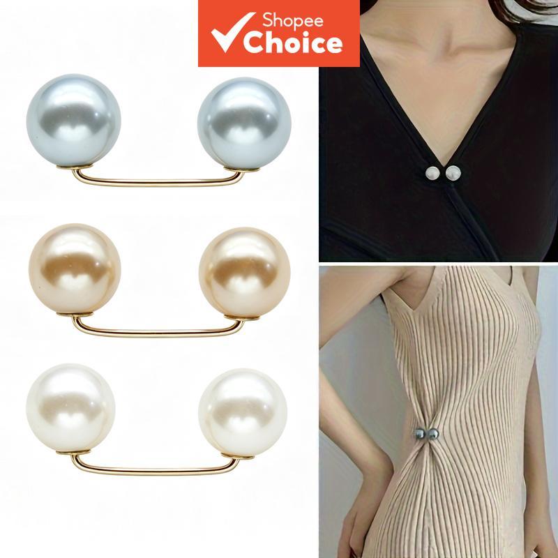Conjunto de Broche de Pérola com 3/6/9 peças, Alfinete de Ajuste de Cintura Antexposição, Cinto de Cintura para Saia