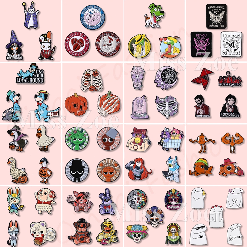 Conjunto De Broche De Anime De Desenho Animado , 2-5 Peças , Personagens Engraçados De Desenhos Animados , Animais , Emb