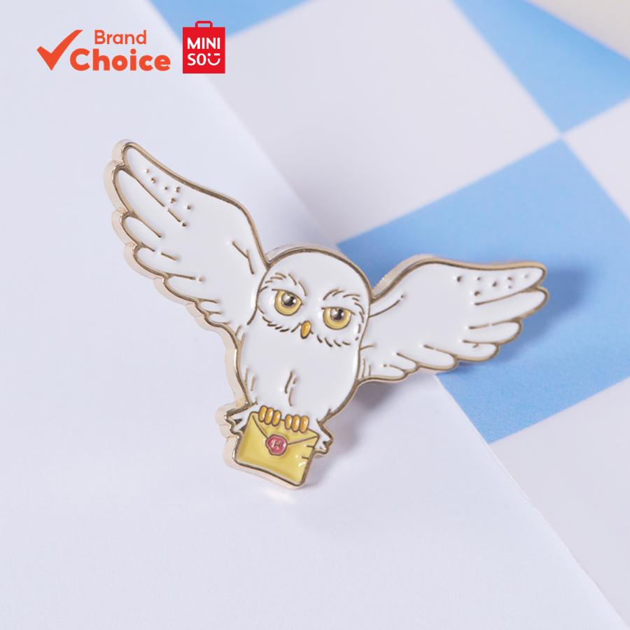 MINISO Conjunto de Broches Colecionador Premium Da Série Harry Potter com Hedwig & Golden Snitch