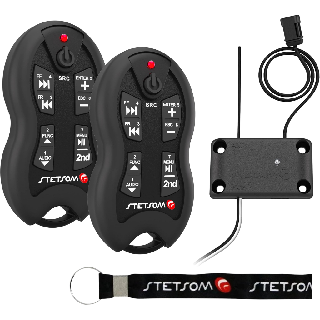 Kit 2 Controle Longa Distância Stetsom SX2 500 Metros Preto 16 Funções Som Automotivo