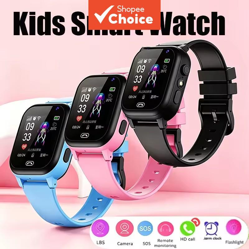 Relógio Inteligente Infantil 2G Chip de Chamada SOS Download Smartwatch Câmera Monitor Rastreador Localização Presente