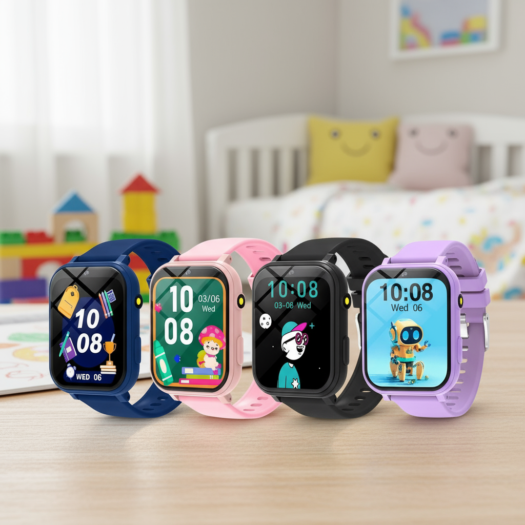Smartwatch infantil com tela HD, câmera, contador de passos, rastreador de sono, alarme, jogos, à prova d'água para