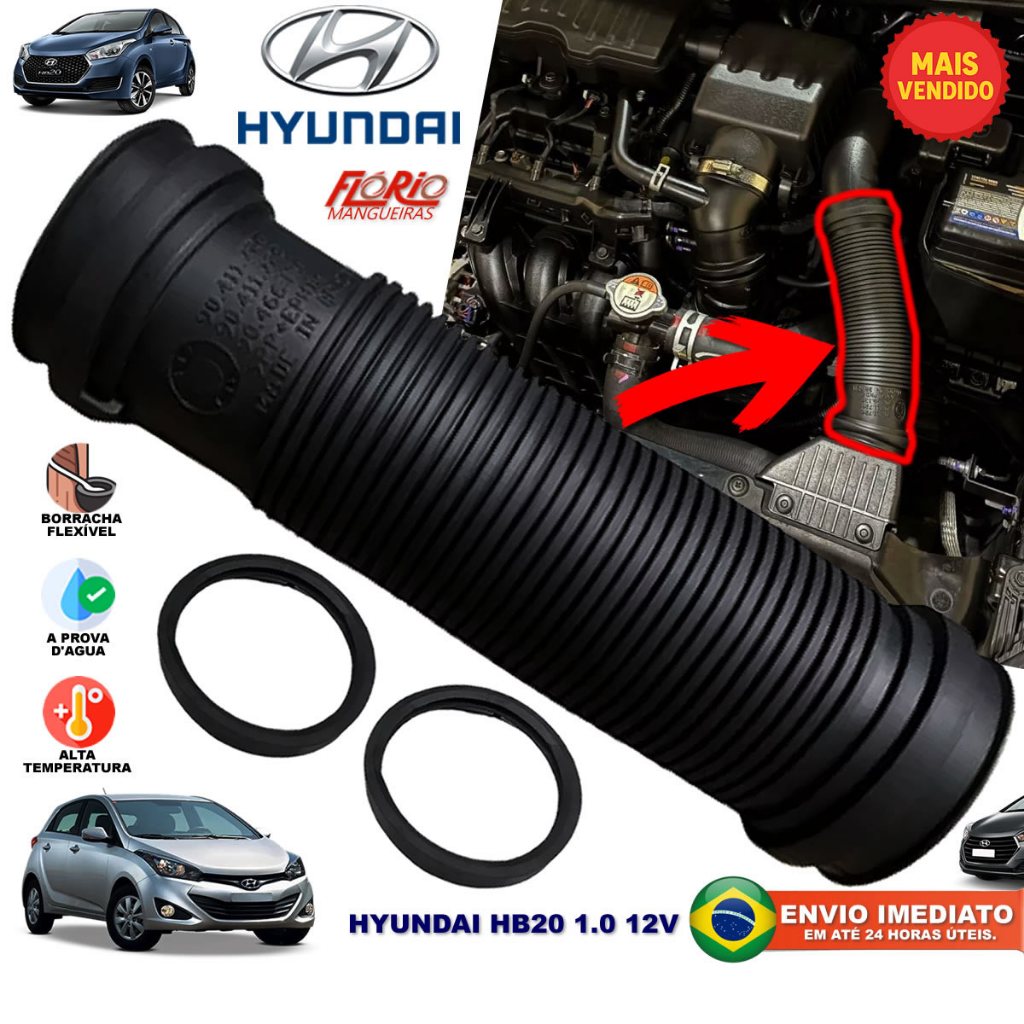 Mangueira Duto Tubo Da Caixa Do Filtro de Ar Motor Hyundai Hb20 1.0 2012 2013 2014 2015 2016 2017 18