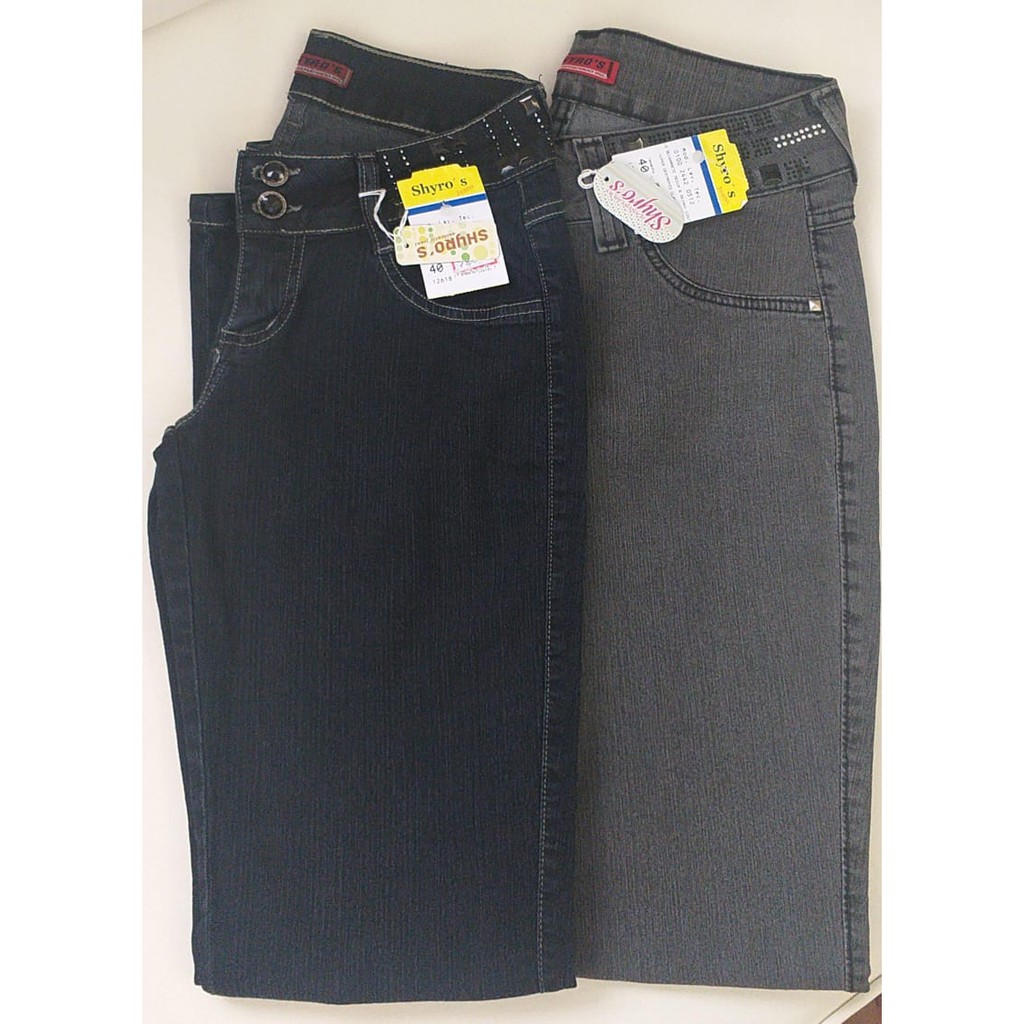 Calça Jeans Feminina Cigarrete Média Com Elastano Skinny Tam. 40