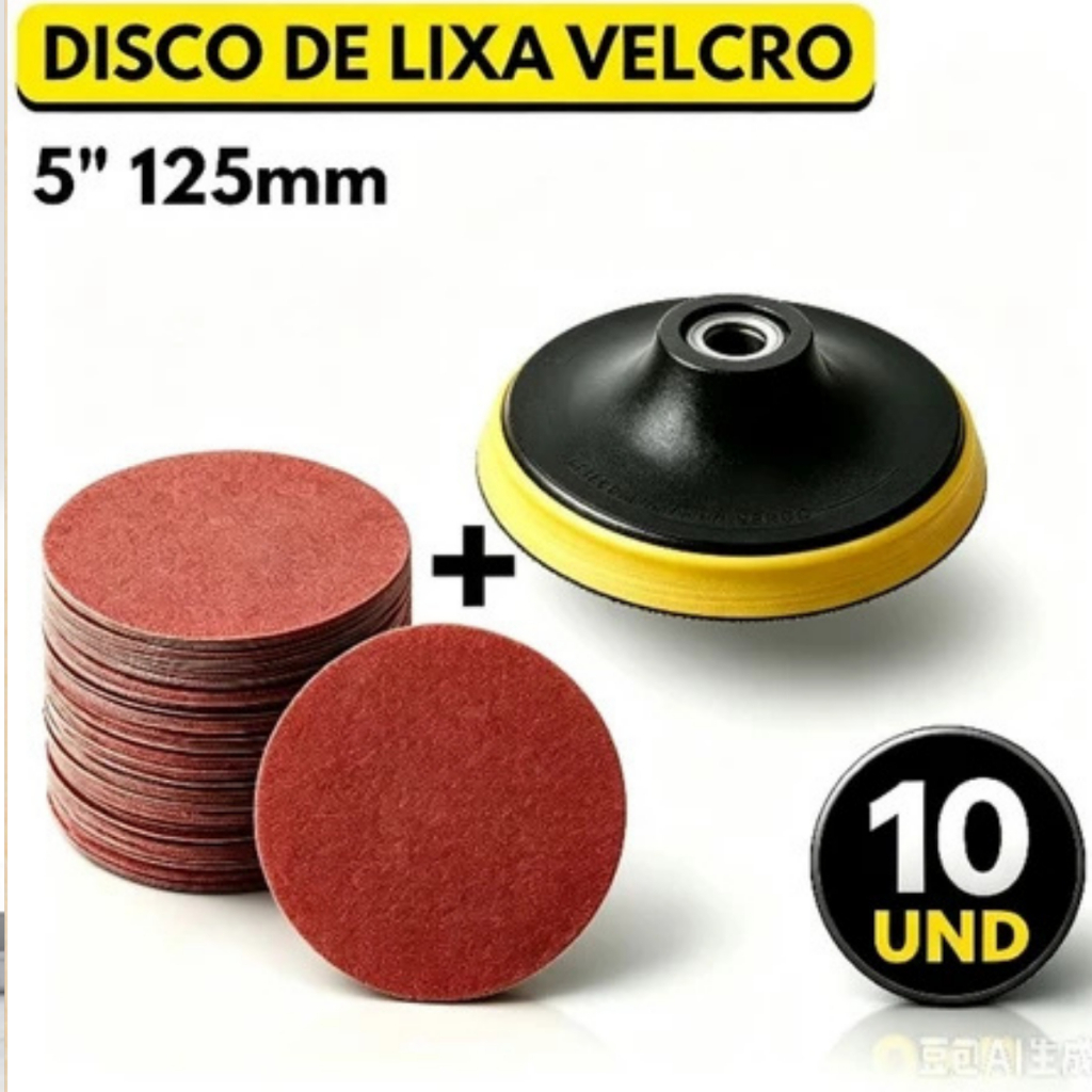 Kit Disco Lixa Velcro 5