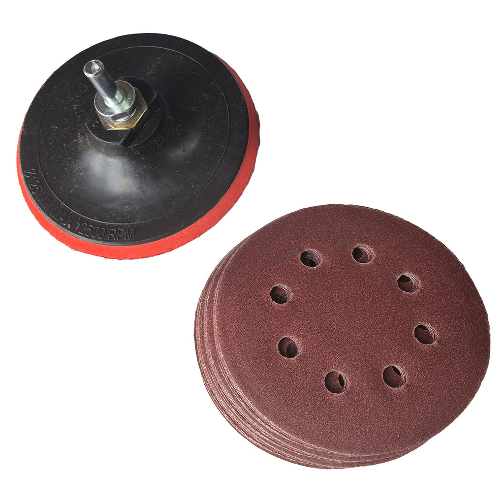 Suporte De Boina Lixadeira Furadeira C/ 30 Discos Lixa 125mm