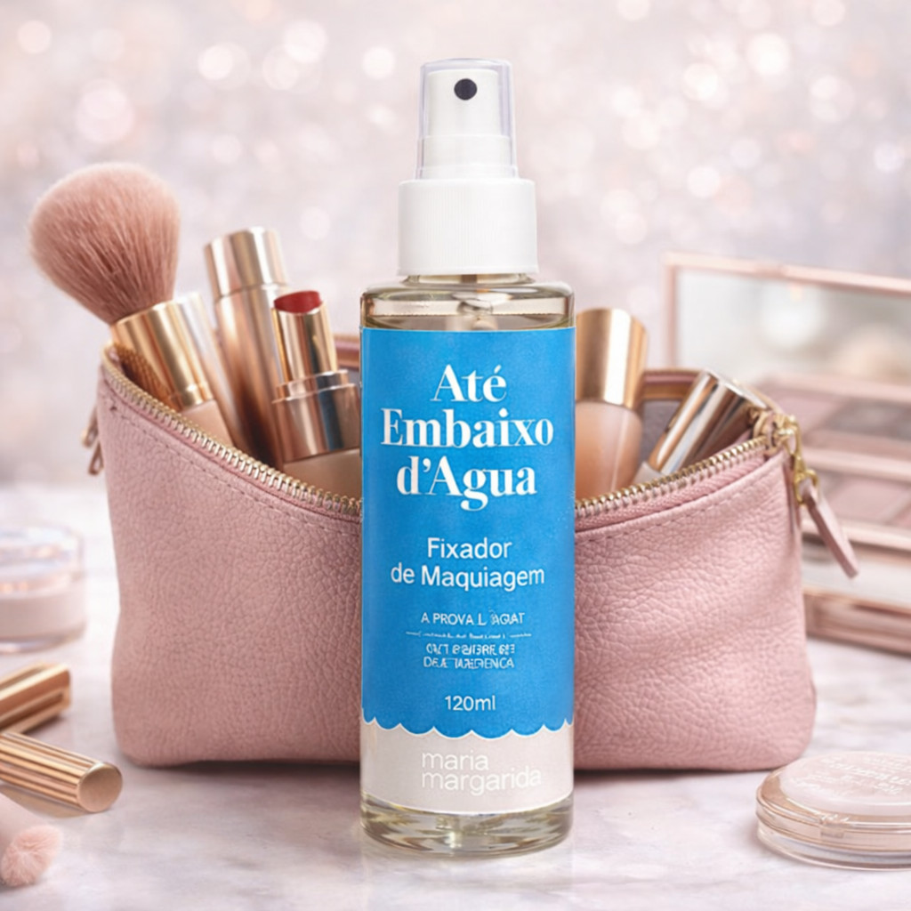 Fixador de Maquiagem Spray Até Embaixo D'Água 120ml Alta Fixação Make Não Derrete Prova D'Água