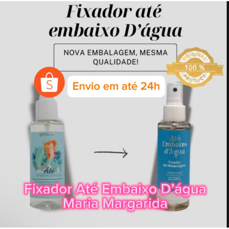 Fixador de maquiagem Spray Até Embaixo D'água 120 ml - Maria Margarida