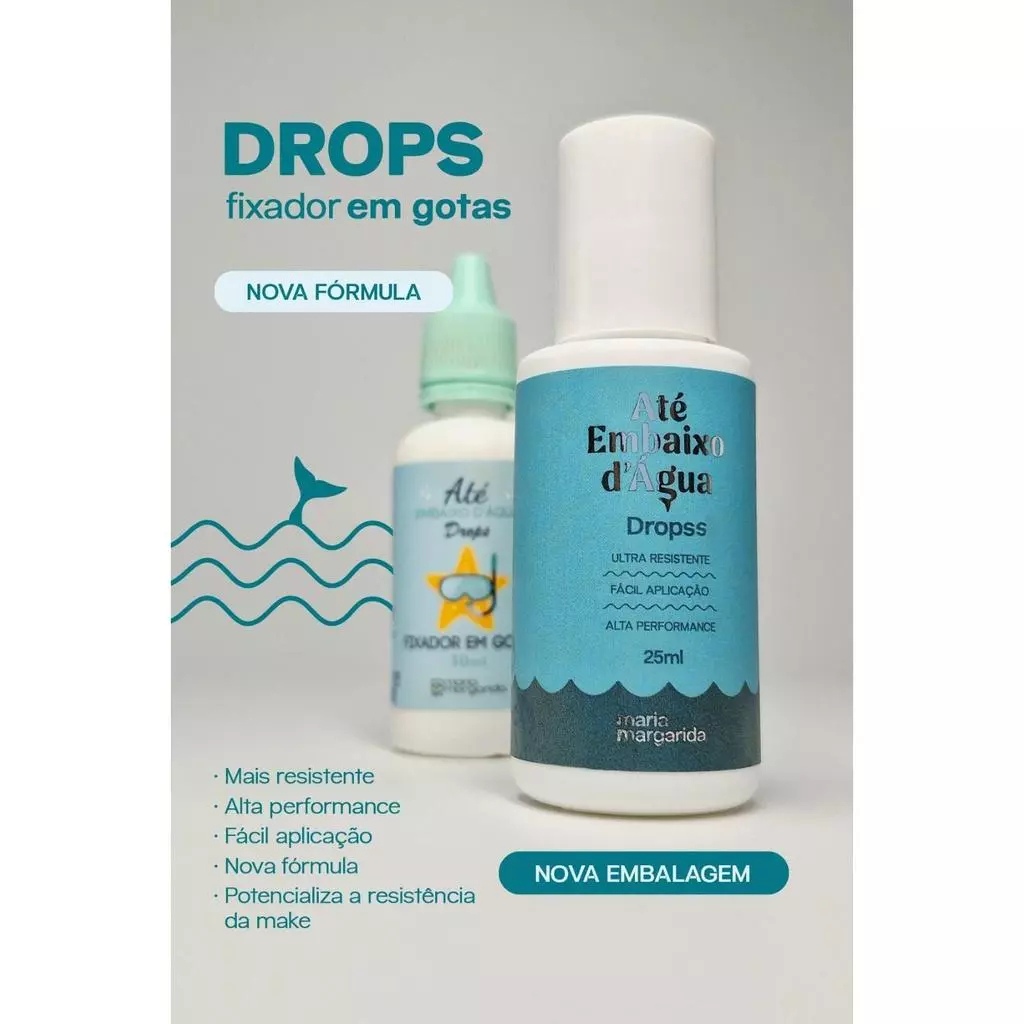 Fixador Blindagem Drops Diluidor de Maquiagem em Gotas Maria Margarida -Envio imediato Promoção