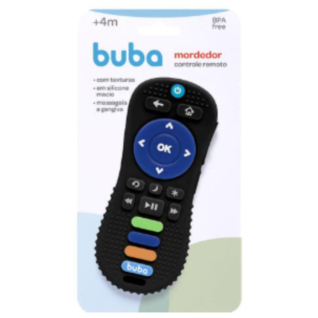 Mordedor BUBA Bebê Controle Remoto Dentição Seguro Livre BPA
