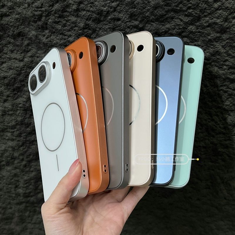 Capa para iQOO Neo11 Ultra com protetor de lente embutido, acabamento fosco colorido, anel magnético fino e capa rígida