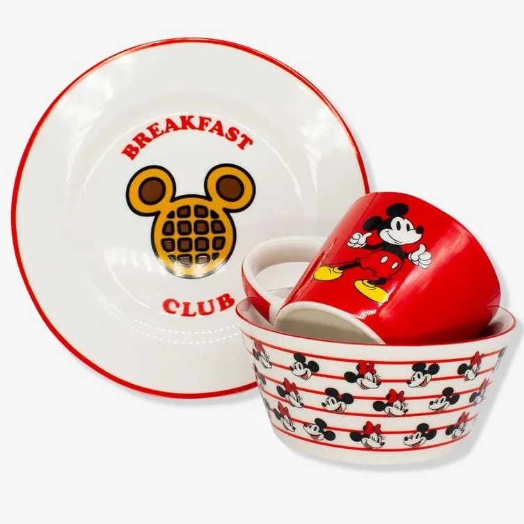 KIT ALIMENTAÇÃO MICKEY E MINNIE CAFÉ DA MANHÃ DISNEY OFICIAL