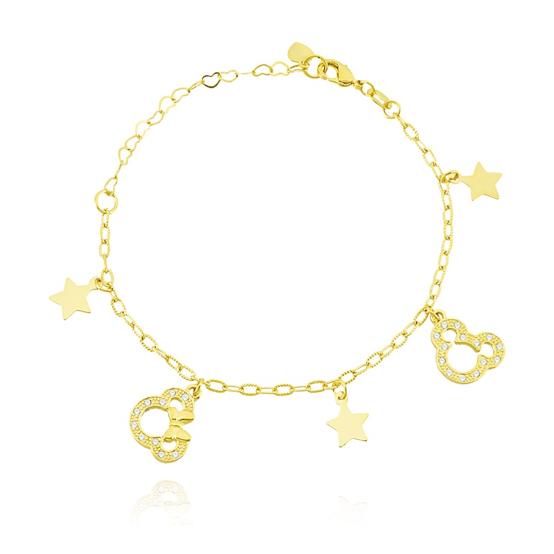 Pulseira Disney Mickey,Minnie, Estrelas 4812