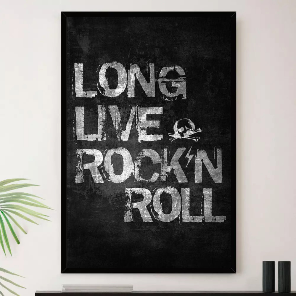 Quadro Rock A Guitarra Da Banda Musica Decorativo A3 35x45cm