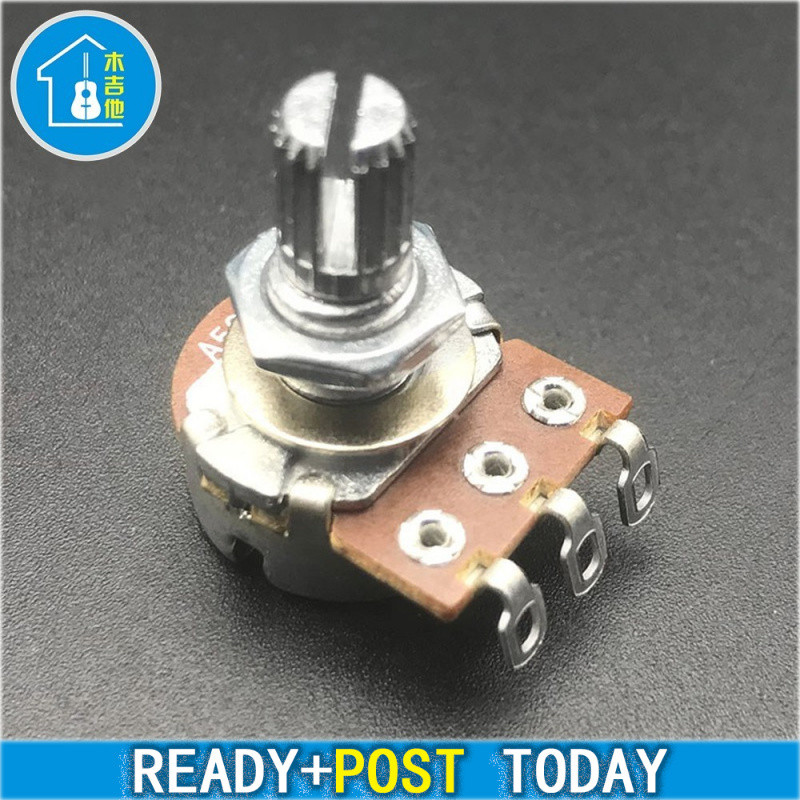 Potenciômetro Do Botão De Volume Da Guitarra A500K B500K Spline 15mm Peças Eixo