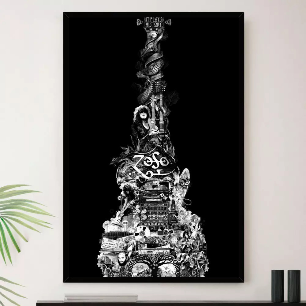 Quadro Rock A Guitarra Da Banda Musica Decorativo A3 35x45cm