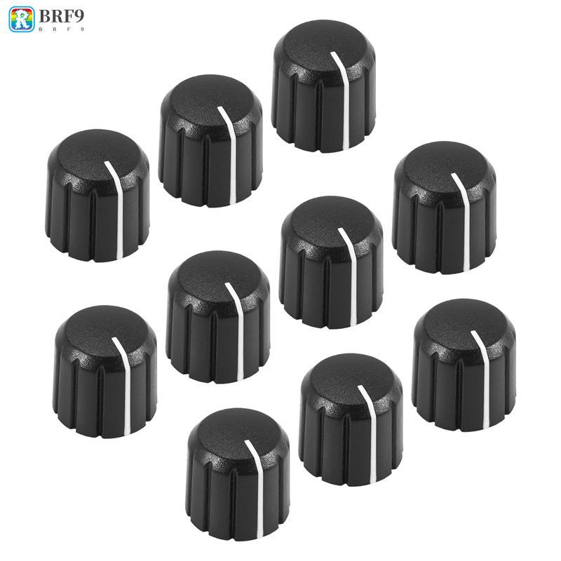 10 Botões De Controle Do Potenciômetro Dos Pces Para Tom De Volume Da Guitarra Elétrica Preto Tipo D 6mm