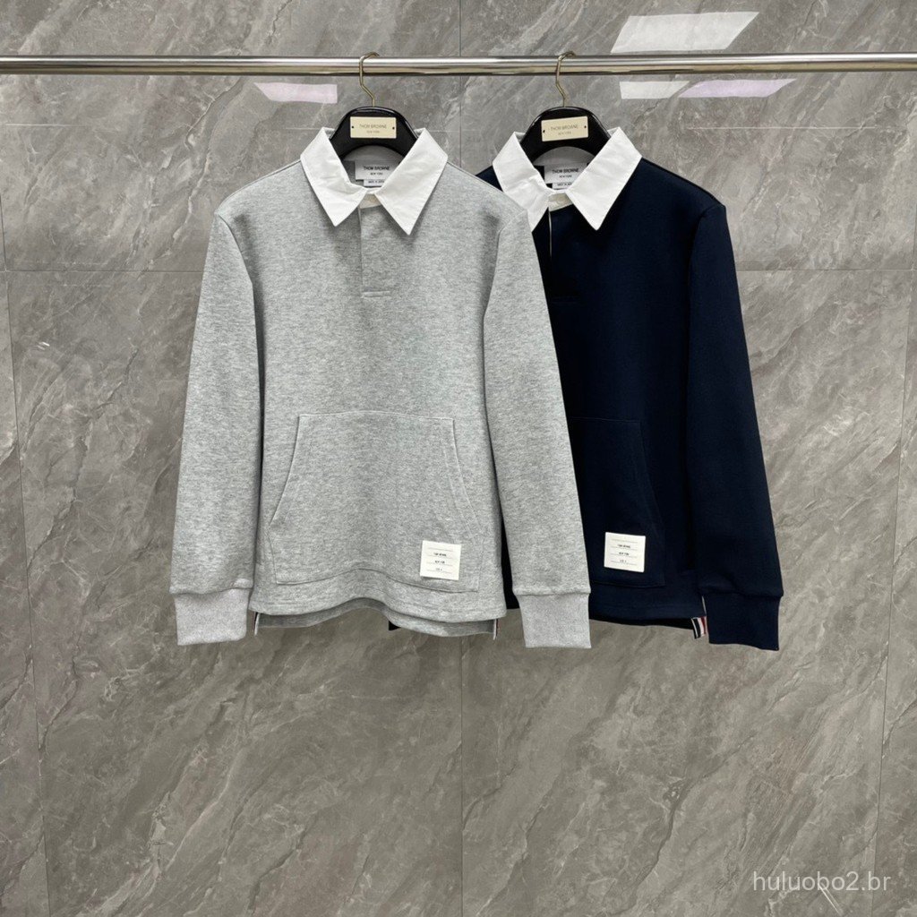 ONLM New autumn plain shirt with open chest design POLO A hoodie set is casual, comfortable, and versatile