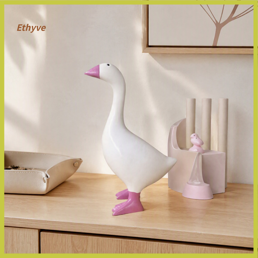 Entryway Key Storage Organizer Magnetic Duck Holder Goose Resin Statue – Cute Desktop Ornament for Decor Metal for Sou