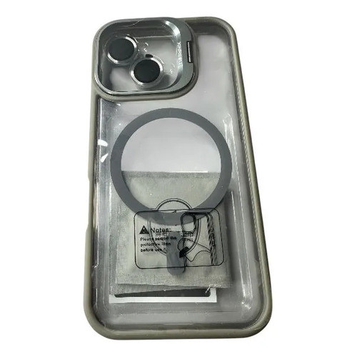 Capinha Para iPhone 16 Transparente Magnética Com Suporte De Câmera MagSafe CAPACRM4000