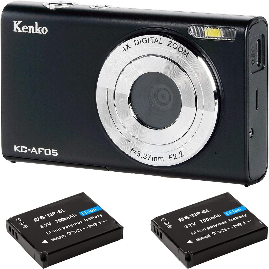 [used] Kenko Compact Digital Camera KC-AF05ST — Two Batteries Included, 8 MP Effective Resolution, Autofocus, 4×
