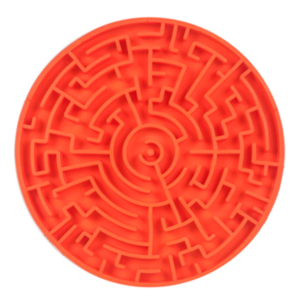 Comedouro Lento Labirinto Laranja P - Pet Games
