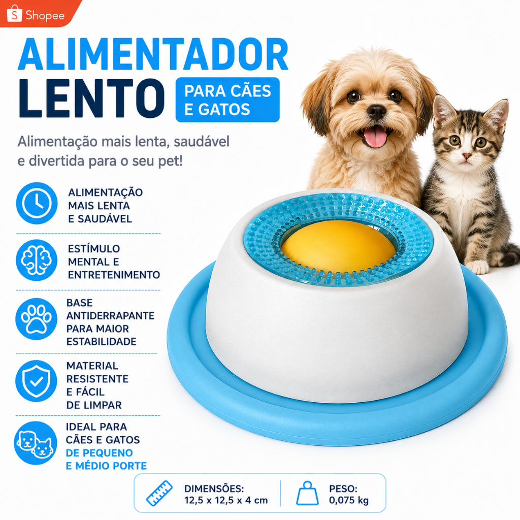 Pet Lamber Alimentador Lento Para Cães Gatos Comedouro Tigela Iogurte Brinquedo
