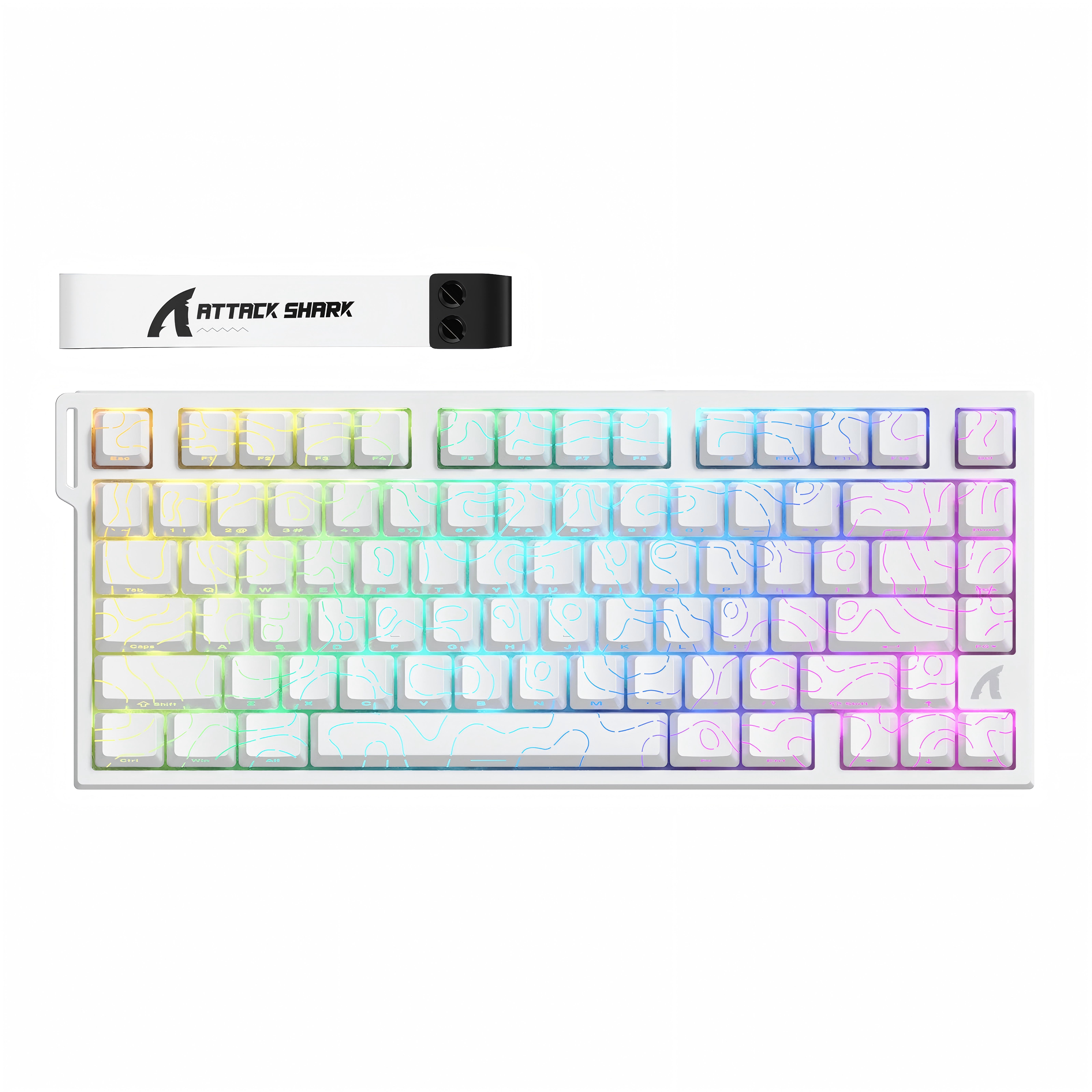Teclado Magnético Attack Shark R82he 75% 8khz 0.08ms 5 camadas