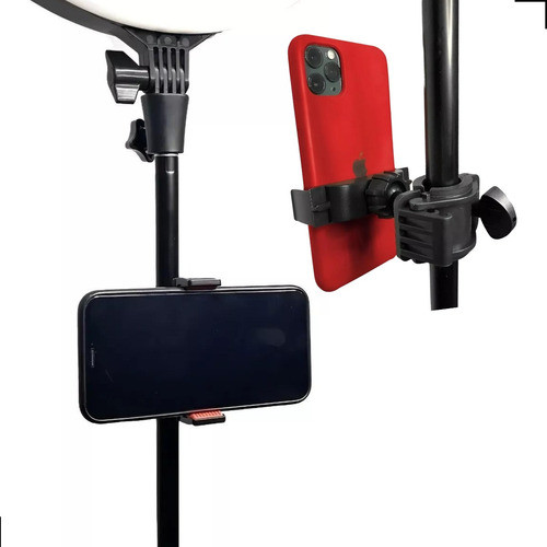 Suporte Celular P/ Tripé Ring Light 360 Vertical Horizontal