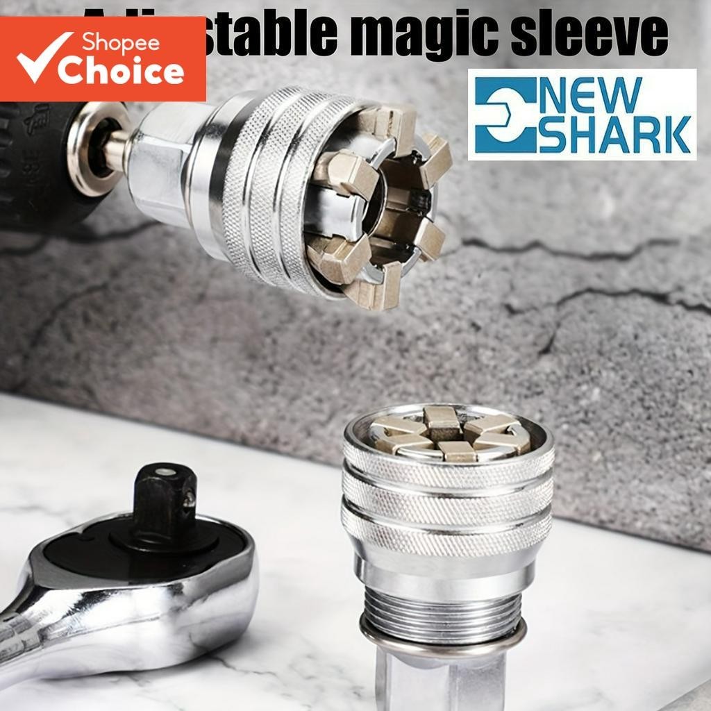 Um Conjunto Universal Multifuncional Conversor De Chave De Soquete , Ferramenta De Reparo Ajustável De 10-19mm Para Porc