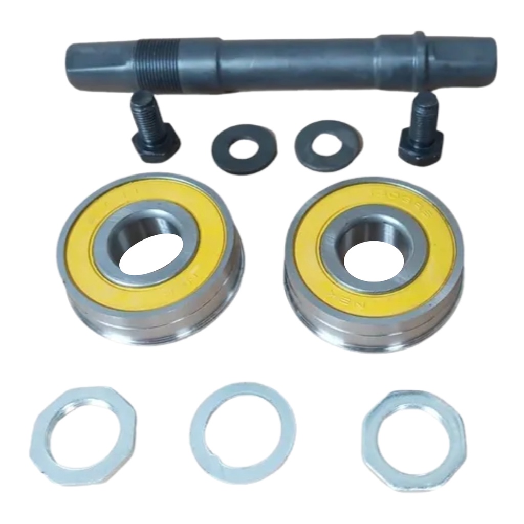 Conjunto Eixo Central Bike Caixa 45mm Transformer Rolamento Adaptador Transforma Central Bicicleta