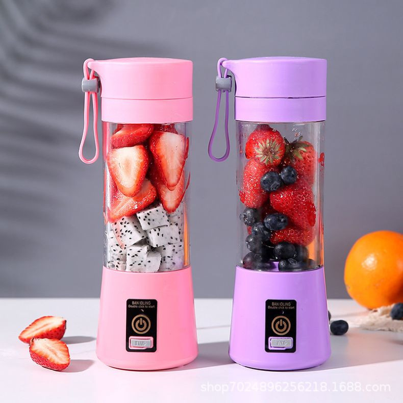 Mini Liquidificador Portátil  Recarregável Com Cabo USBPortátil Shake Juice Cup 6 Lâminas hm-03