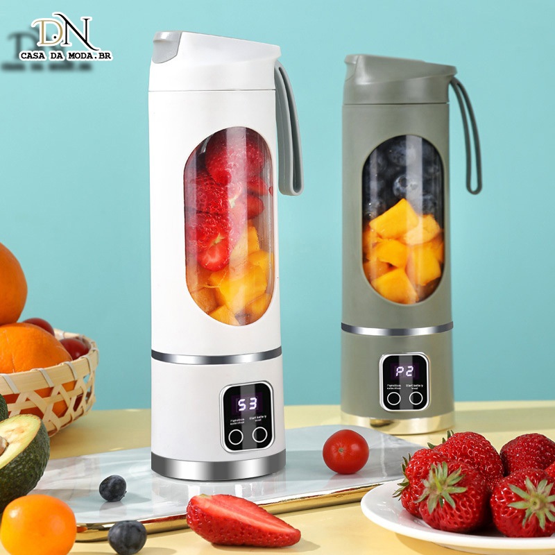 Mini Liquidificador Portátil Shake Take Juice Cup 8 Lâminas Recarregável