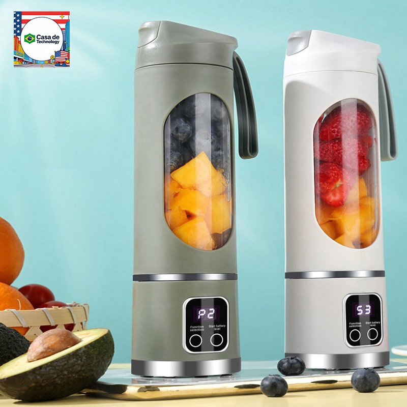 Mini Liquidificador Portátil Shake Take Juice Cup 8 Lâminas Recarregável