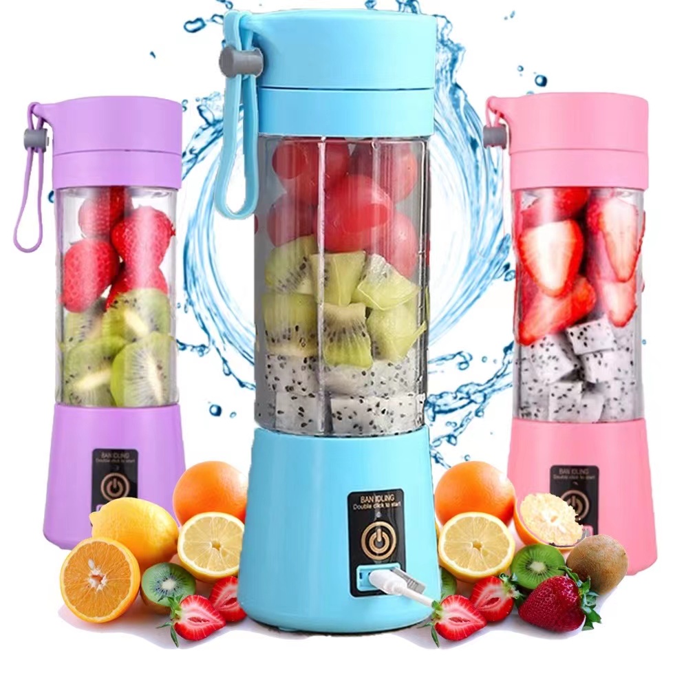 380ml Mini Liquidificador Portátil Shake Take Juice Cup 6 Lâminas Recarregável