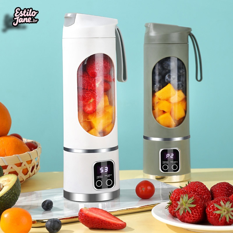 Mini Liquidificador Portátil Shake Take Juice Cup 8 Lâminas Recarregável