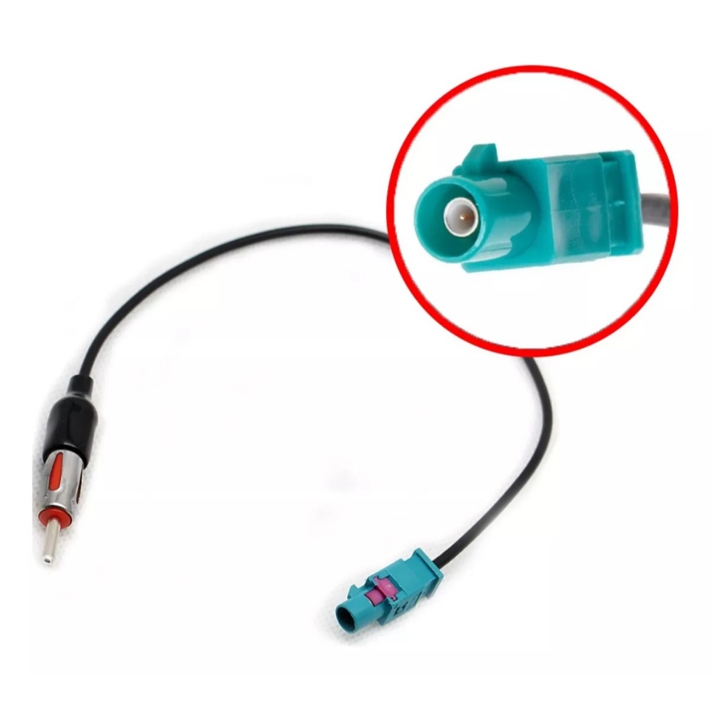 Conector chicote de antena adaptacao para instalacao de Radio Cd Dvd ou multimidia peugeot Fiat Jeep