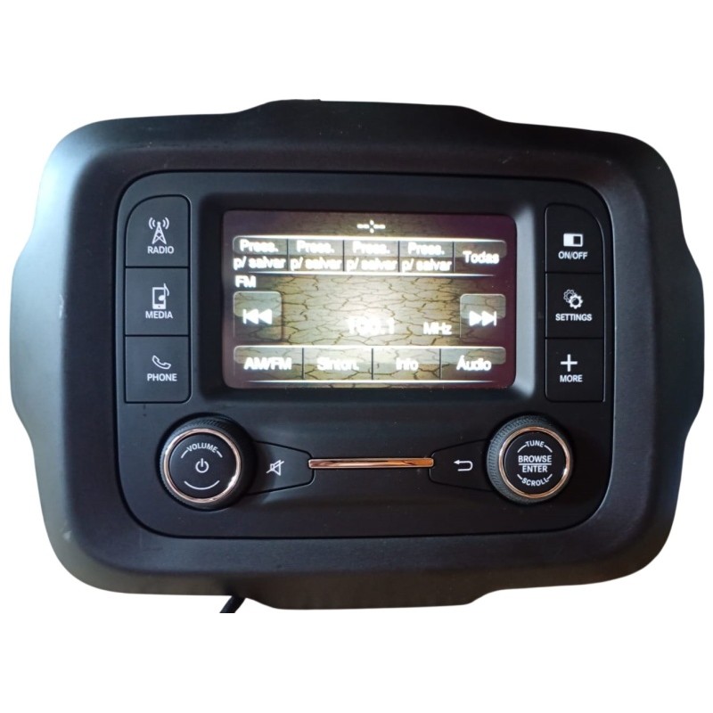 Rádio Multimídia Fiat Toro Jeep Renegade 16-20 C/ Moldura