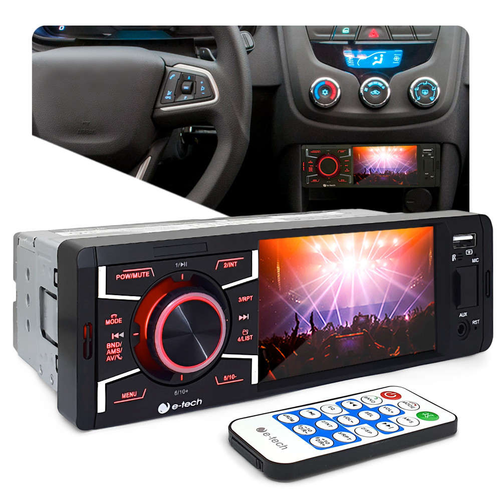 Rádio C/ Tela 1 Din Jeep Renegade 2015 2016 2017 2018 2019 2020 Espelhamento USB