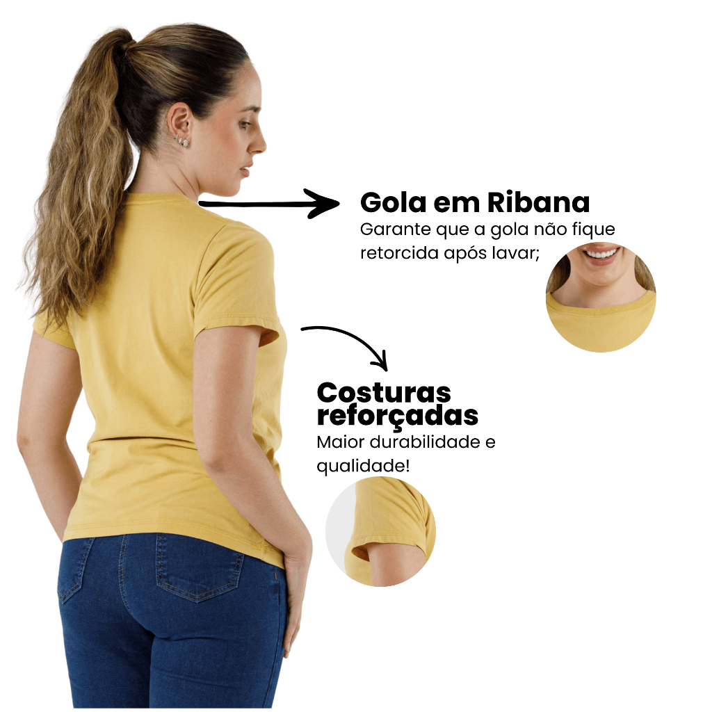 Blusa Feminina Casual Lisa 100% Algodão Estonado TS001-C5