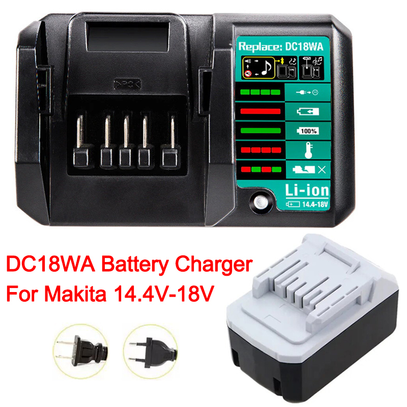 DC18WA Carregador De Bateria De Íon-Lítio Para Makita 14.4V 18V BL1415G BL1413G BL1815G BL1820G BL1811G BL1813G