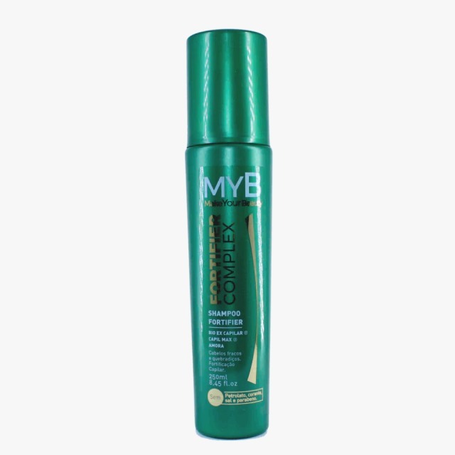 AMAZUN SHAMPOO FORTIFIER COMPLEX MYB 250ML. Permite uma lavagem suave e o fortalecimento da fibra capilar, atuando no aumento da sua espessura, prevenindo a queda, fortalecendo o bulbo sem perder performance de brilho e nutrição aos cabelos.