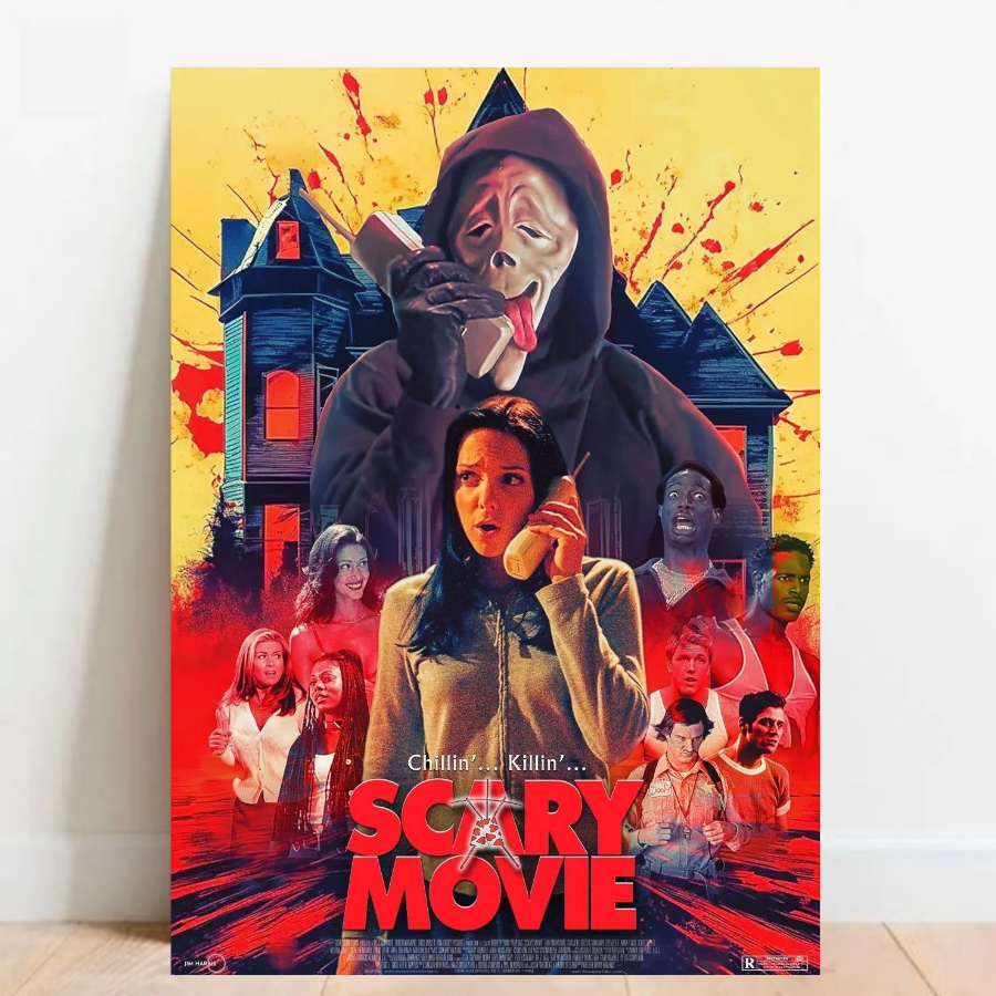 Quadro Placas Decorativas Poster geek todo mundo em Panico Scream Terror  filmes e séries 02