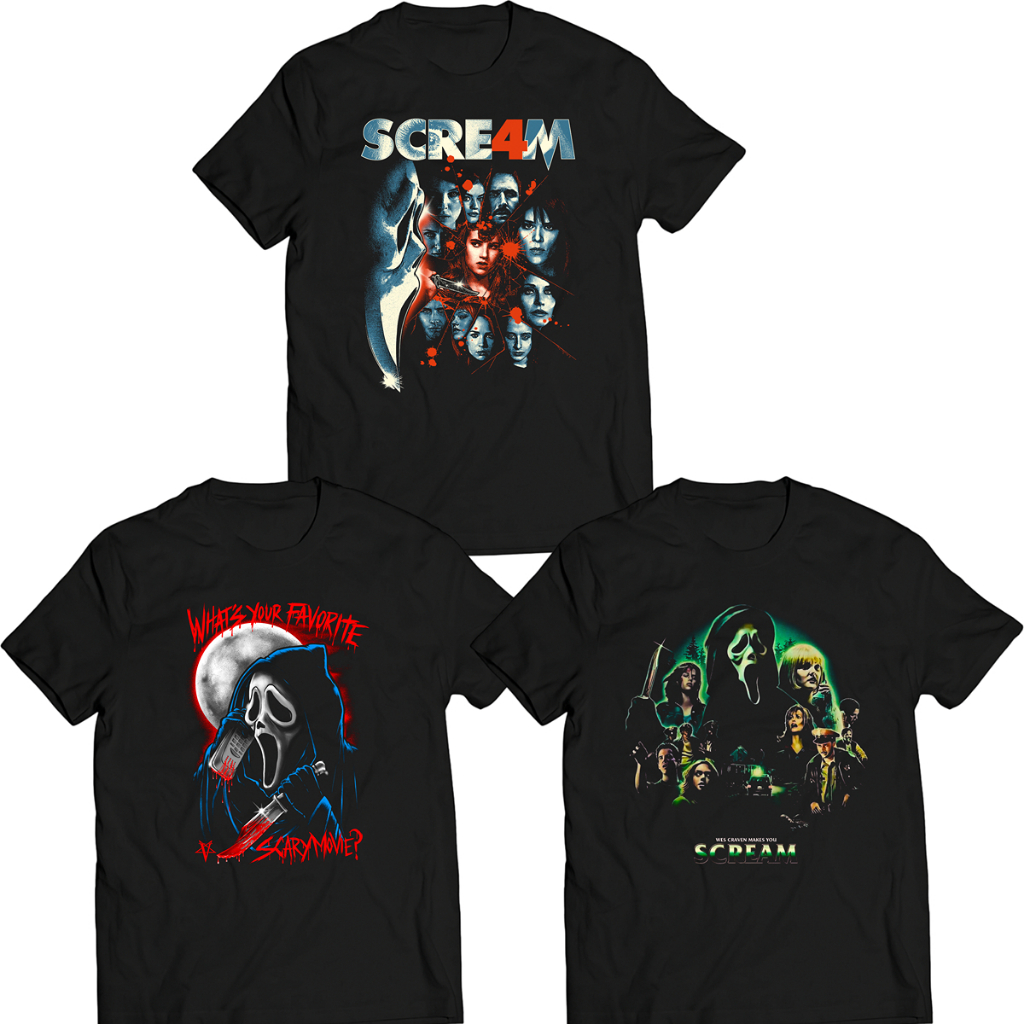 Camiseta Filme Pânico Scream Filme de Terror 100% Algodão Unissex Coleção Cinema