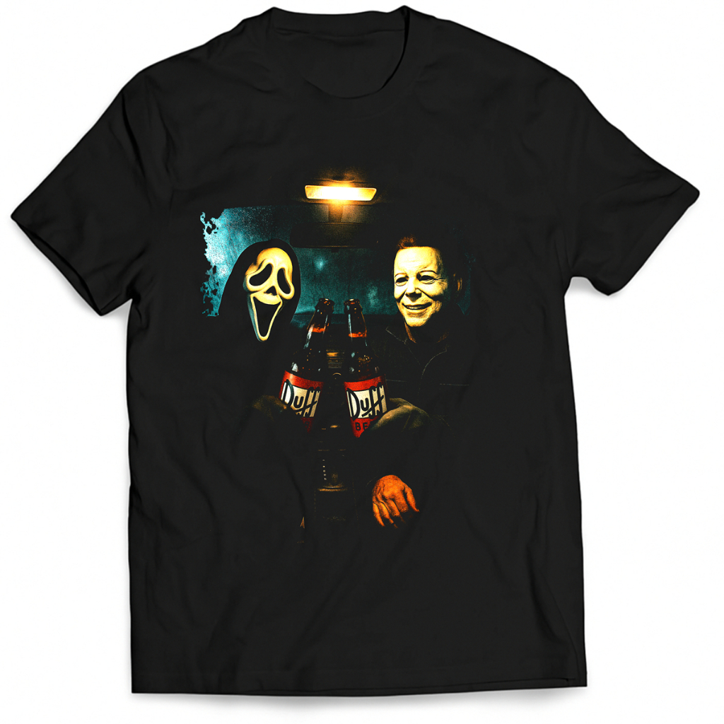 Camiseta Ghostface Pânico Scream e Michael Myers 100% Algodão Unissex Clássico do Terror Cinema