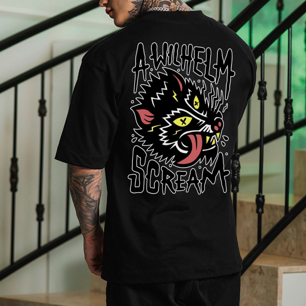 Camiseta Oversized Camisa StreetWear Wilhelm Scream Gambá Envio Imediato Malhão Premium OVER-234