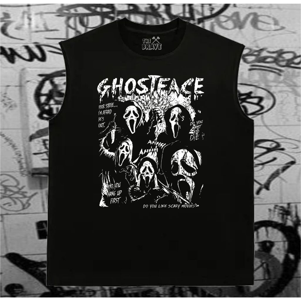 REGATA OVERSIZED MACHÃO GHOSTFACE FACES FILME SCREAM PANICO