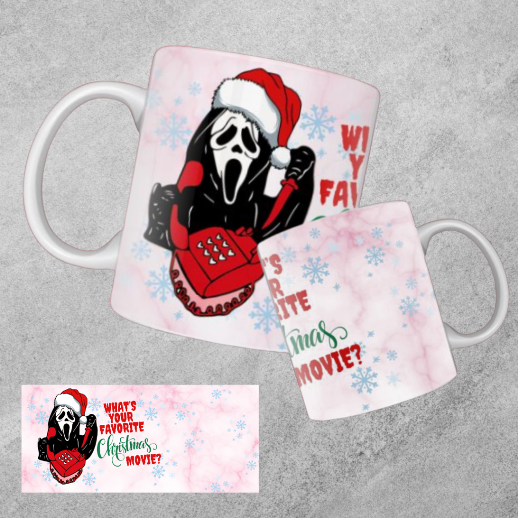 Caneca Scream em Porcelana Ghostface Pânico 325ml