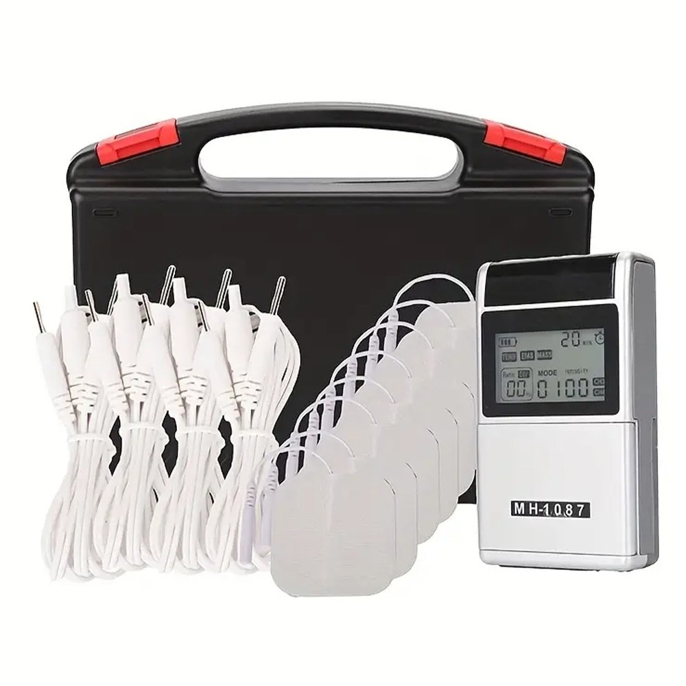 INSMART Massageador TENS/EMS Recarregável De Quatro Canais 48 Modos Máquina De Fisioterapia Eletrônica Para Estimulador