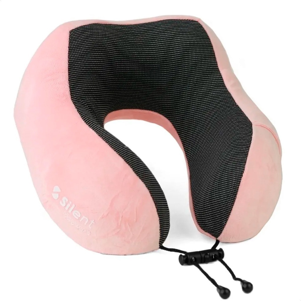 Almofada de Pescoço Memory Foam Ergonômica P/ Viagem Avião Carro Home Office | ROSA